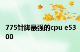 775针脚最强的cpu e5300 