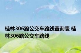 桂林306路公交车路线查询表 桂林306路公交车路线 