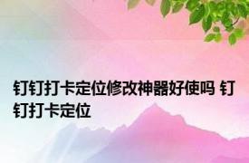 钉钉打卡定位修改神器好使吗 钉钉打卡定位 