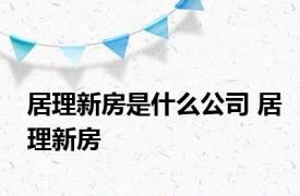 居理新房是什么公司 居理新房 