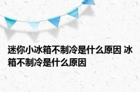 迷你小冰箱不制冷是什么原因 冰箱不制冷是什么原因 