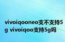 vivoiqooneo支不支持5g vivoiqoo支持5g吗 