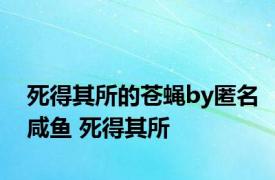 死得其所的苍蝇by匿名咸鱼 死得其所 