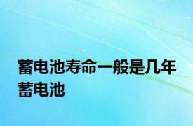 蓄电池寿命一般是几年 蓄电池 