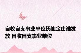 自收自支事业单位抚恤金由谁发放 自收自支事业单位 