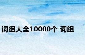 词组大全10000个 词组 