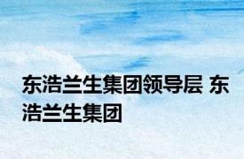 东浩兰生集团领导层 东浩兰生集团 