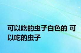 可以吃的虫子白色的 可以吃的虫子 