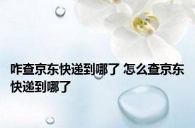 咋查京东快递到哪了 怎么查京东快递到哪了 