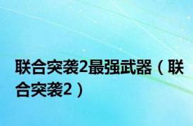 联合突袭2最强武器（联合突袭2）