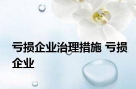 亏损企业治理措施 亏损企业 