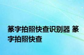 篆字拍照快查识别器 篆字拍照快查 