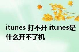 itunes 打不开 itunes是什么开不了机 