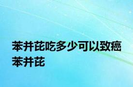 苯并芘吃多少可以致癌 苯并芘 