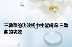 三勒浆的功效初中生能喝吗 三勒浆的功效 