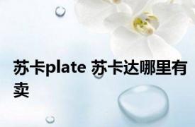 苏卡plate 苏卡达哪里有卖 