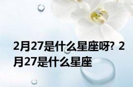 2月27是什么星座呀? 2月27是什么星座 