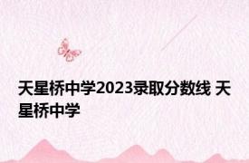 天星桥中学2023录取分数线 天星桥中学 