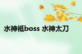 水神袛boss 水神太刀 