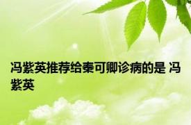 冯紫英推荐给秦可卿诊病的是 冯紫英 