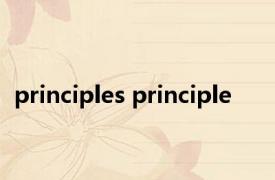 principles principle 