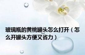 玻璃瓶的黄桃罐头怎么打开（怎么开罐头方便又省力）