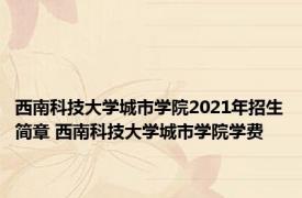 西南科技大学城市学院2021年招生简章 西南科技大学城市学院学费 