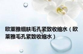 欧莱雅细肤毛孔紧致收缩水（欧莱雅毛孔紧致收缩水）