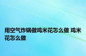 用空气炸锅做鸡米花怎么做 鸡米花怎么做 