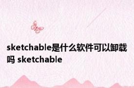 sketchable是什么软件可以卸载吗 sketchable 