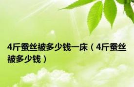 4斤蚕丝被多少钱一床（4斤蚕丝被多少钱）