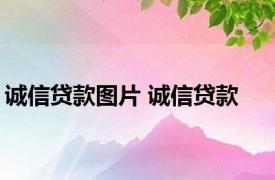 诚信贷款图片 诚信贷款 