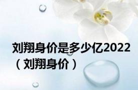 刘翔身价是多少亿2022（刘翔身价）