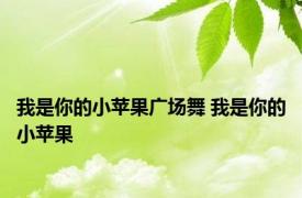 我是你的小苹果广场舞 我是你的小苹果 