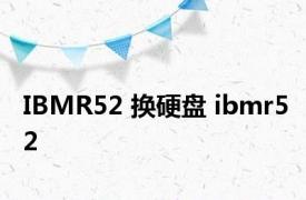 IBMR52 换硬盘 ibmr52 