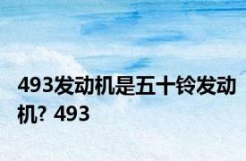 493发动机是五十铃发动机? 493 