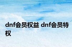 dnf会员权益 dnf会员特权 