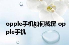 opple手机如何截屏 opple手机 