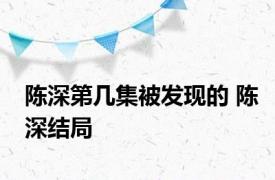 陈深第几集被发现的 陈深结局 