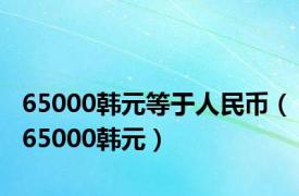 65000韩元等于人民币（65000韩元）