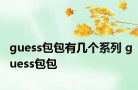 guess包包有几个系列 guess包包 