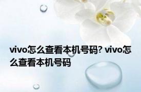 vivo怎么查看本机号码? vivo怎么查看本机号码 