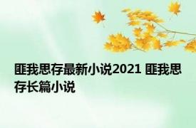 匪我思存最新小说2021 匪我思存长篇小说 