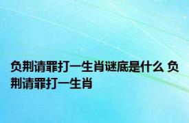 负荆请罪打一生肖谜底是什么 负荆请罪打一生肖 