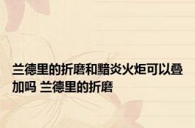 兰德里的折磨和黯炎火炬可以叠加吗 兰德里的折磨 