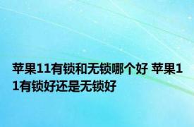 苹果11有锁和无锁哪个好 苹果11有锁好还是无锁好 