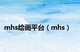 mhs绘画平台（mhs）