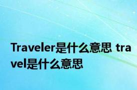 Traveler是什么意思 travel是什么意思 