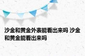 沙金和黄金外表能看出来吗 沙金和黄金能看出来吗 