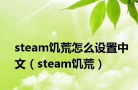 steam饥荒怎么设置中文（steam饥荒）